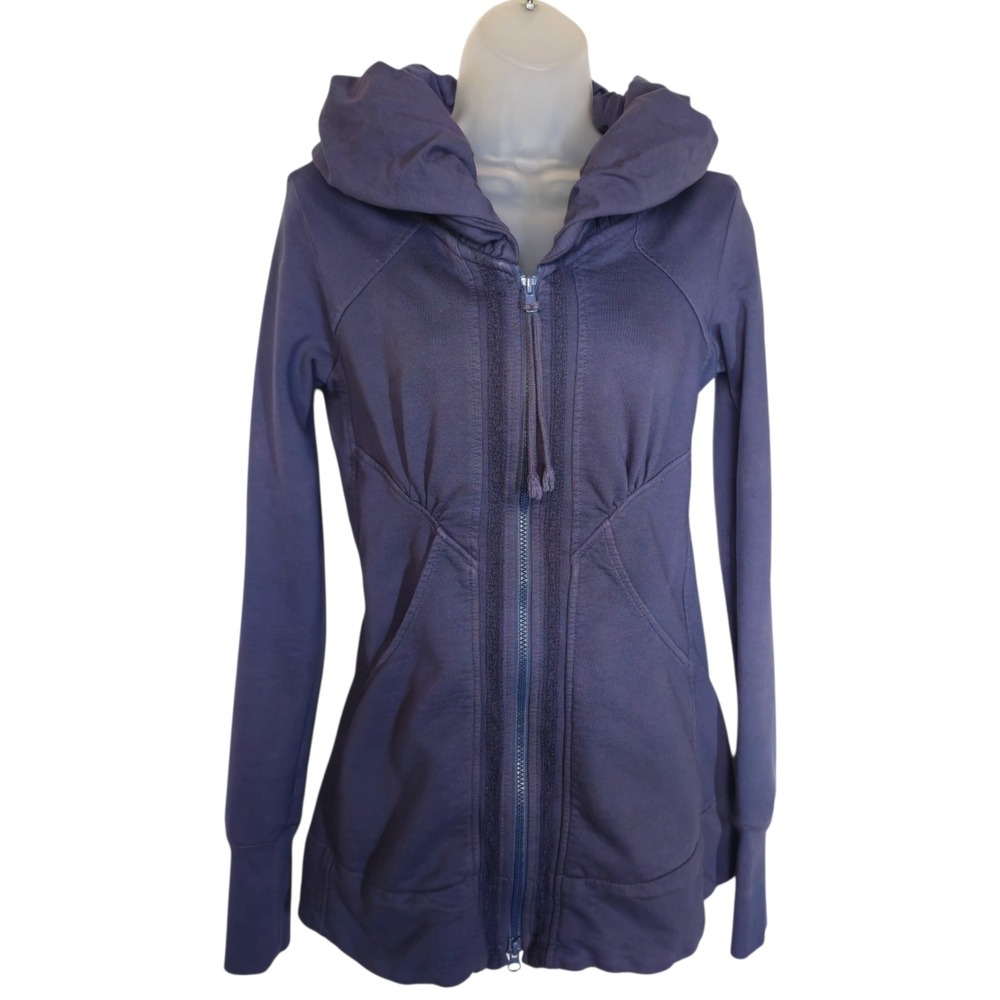 Prairie Underground Slate Blue Cloak Hoodie Fleece Jacket Sz S - Picture 4 of 9